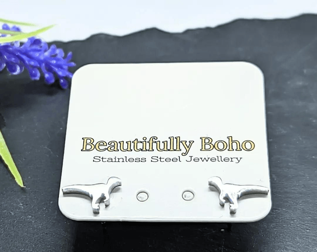 Stainless Steel Dinosaur/T-Rex Stud Earrings 