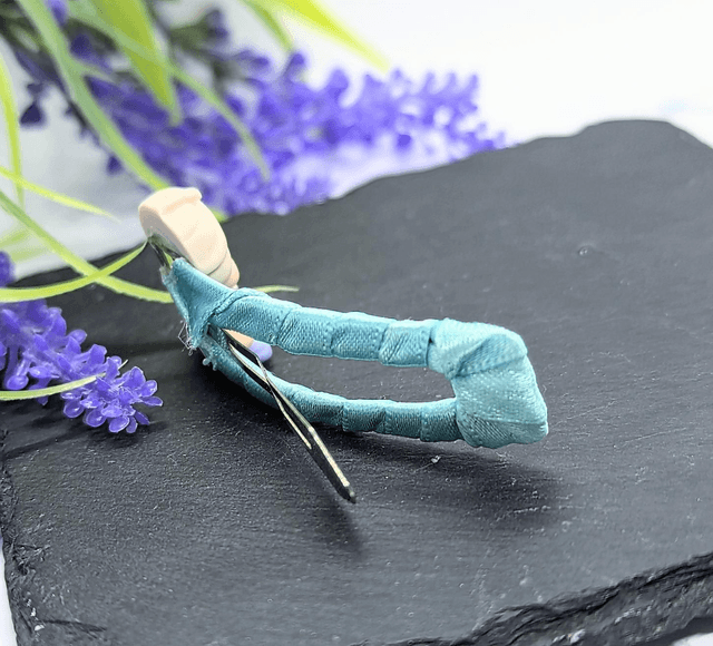 Blue Ribboned Elsa Snap Hair Clips 