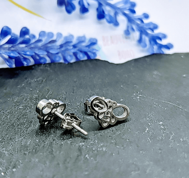Stainless Steel Bee Stud Earrings 