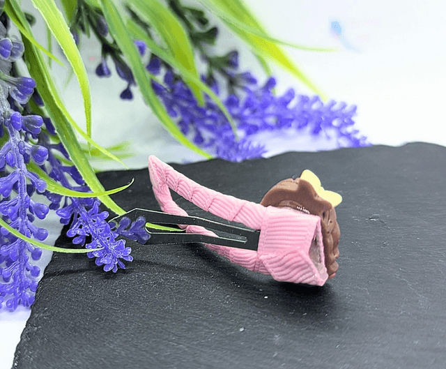 Pink Ribboned Fairy Snap Hair Clips 