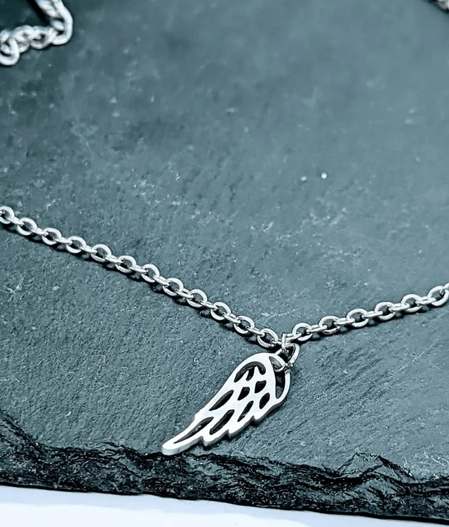 Stainless Steel Anklet with Wing Charm