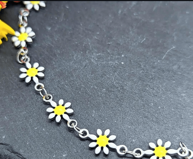 Stainless Steel Daisy Chain Anklet